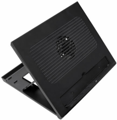 Portable Notebook Cooling Pad with Dual USB Fans, 11.8 Inch x 9.8 Inch, Black