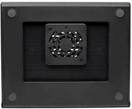 Portable Notebook Cooling Pad with Dual USB Fans, 11.8 Inch x 9.8 Inch, Black