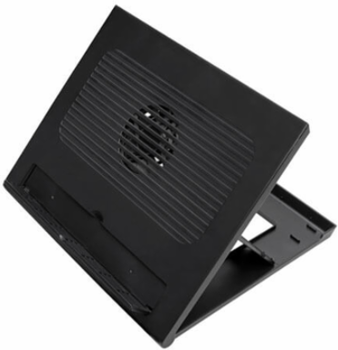 Portable Notebook Cooling Pad with Dual USB Fans, 11.8 Inch x 9.8 Inch, Black