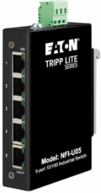 Unmanaged Industrial Ethernet Switch, 5-Port, 10/100 Mbps, DIN/Wall Mount, -40 to 75°C