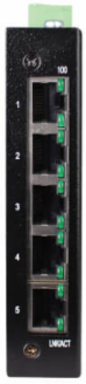 Unmanaged Industrial Ethernet Switch, 5-Port, 10/100 Mbps, iQoS, DIN/Wall Mount, -40 to 75°C