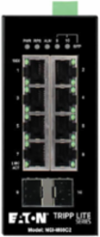Managed Industrial Gigabit Ethernet Switch, 8-Port, 2 SFP Slots, DIN Mount, -40 to 75°C
