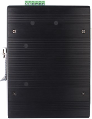 8-Port Managed Industrial Gigabit Ethernet Switch - Layer 2, 1 Gbps, PoE+ 30W, 4 GbE SFP Ports, -40° to 75°C, DIN Mount, TAA