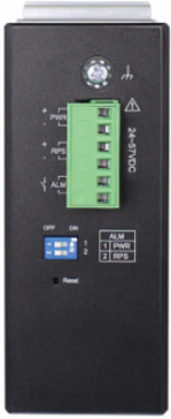 8-Port Managed Industrial Gigabit Ethernet Switch - Layer 2, 1 Gbps, PoE+ 30W, 4 GbE SFP Ports, -40° to 75°C, DIN Mount, TAA