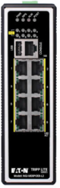 Managed Industrial Gigabit Ethernet Switch, 8-Port, Layer 2, PoE+ 240W, DIN Mount, -40 to 75°C