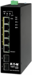 Unmanaged Industrial Gigabit PoE+ Ethernet Switch, 5-Port, 30W, 2 GbE SFP, -10 to 60C, DIN Mount