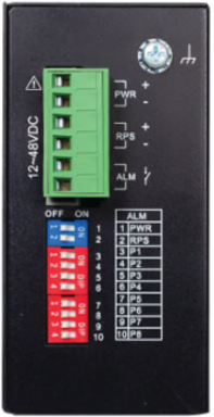 Unmanaged Industrial Gigabit Ethernet Switch, 8-Port, Ruggedized, -40 to 75C, iQoS, DIN Mount