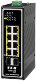 Industrial Gigabit PoE+ Ethernet Switch, 8-Port, 30W, 2 GbE SFP Slots, -40 to 75C, DIN Mount