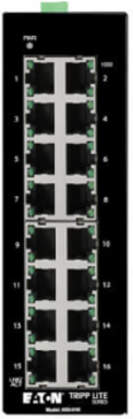 Unmanaged Industrial Gigabit Ethernet Switch, 16-Port, 10/100/1000 Mbps, DIN Mount