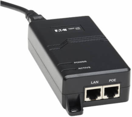 PoE+ Midspan Active Injector, Gigabit, IEEE 802.3at/af, 30W, 1 Port, International Power Cords