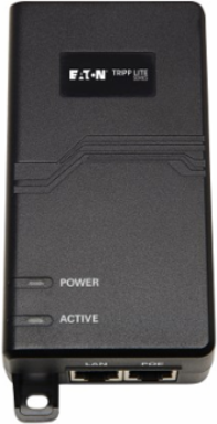 PoE+ Midspan Active Injector, Gigabit, IEEE 802.3at/af, 30W, 1 Port, International Power Cords