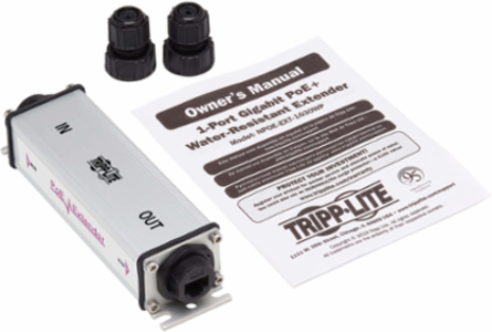 Gigabit PoE+ Extender, 30W, IP65 Water Resistant, 1 Port