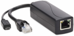 PoE to USB Micro-B & RJ45 Active Splitter, 48V to 5V 1A, 328 ft.