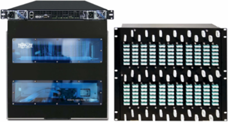Robotic Fiber Panel System - 512 Multimode LC Ports, 10U Rack Height
