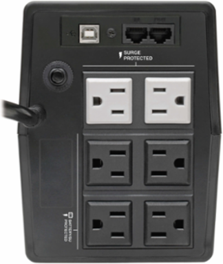 700VA 350W Line-Interactive UPS, 6 NEMA 5-15R Outlets, AVR, Tower