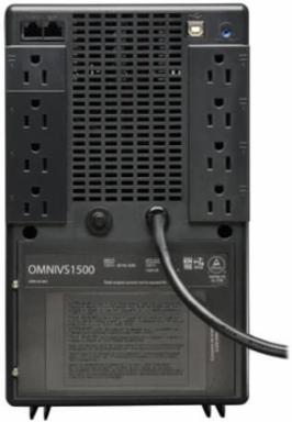 1500VA Line-Interactive UPS Tower, 940W, 8 Outlets, USB Port