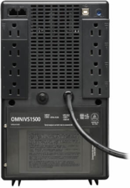 1500VA Line-Interactive UPS Tower, 940W, 8 Outlets, USB Port