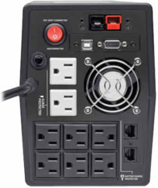Line-Interactive UPS 1500VA 940W Tower with USB Port and 8 Outlets