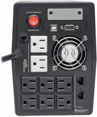 Line-Interactive UPS 1500VA 940W Tower with USB Port and 8 Outlets