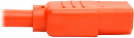 Heavy-Duty PDU Power Cord C13 to C14, 15A, 250V, 3 ft., Orange