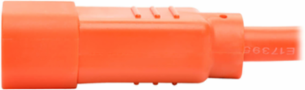 Heavy-Duty PDU Power Cord C13 to C14, 15A, 250V, 3 ft., Orange