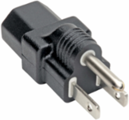 NEMA 5-15P to C13 Power Cord Adapter - 10A, 125V, Black