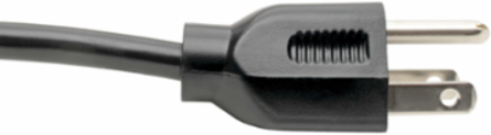 Computer Power Cord 6 ft, NEMA 5-15P to Left Angle C13, 10A, 125V, 18 AWG