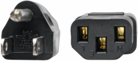 Desktop Computer Power Cable, 10 ft., NEMA 5-15P to C13, 10A, 125V, 18 AWG