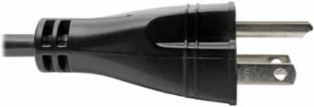Hospital-Grade Power Cord 25 ft, NEMA 5-15P-HG to C13, 15A, 14 AWG, Black