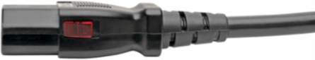 NEMA 5-15P to Locking C13 Power Cord - 1 ft, 18 AWG, 10A, 125V
