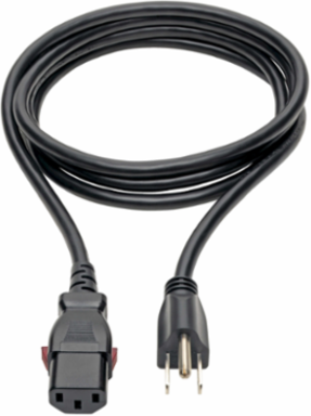 6 ft. NEMA 5-15P to Locking C13 Power Cord, 10A, 125V, 18 AWG