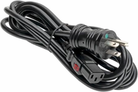 Hospital-Grade Power Cord, 10 ft., NEMA 5-15P to Locking C13, 10A