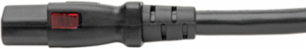 2 ft. Heavy Duty Computer Power Cord, NEMA 5-15P to Locking C13, 15A, 14 AWG, Black
