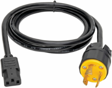 Heavy-Duty Power Cord, 6 ft, NEMA L6-20P to C13, 14 AWG, 15A, 125V