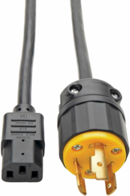 Heavy-Duty Power Cord, 6 ft, NEMA L6-20P to C13, 14 AWG, 15A, 125V