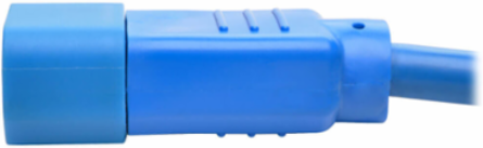 Power Cord C14 to C15, 2 Ft., Heavy Duty 14 AWG, 15A, 250V, Blue