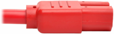 Power Cord C14 to C15, 14 AWG, 2 Ft., 15A, 250V, Red