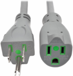 Hospital-Grade Extension Cord 6 ft, 14 AWG, NEMA 5-15P-HG to 5-15R, Gray
