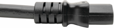 Heavy-Duty C20 to C13 Power Cord, 15A, 100-250V, 14 AWG, 3 ft., Black