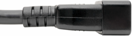 Heavy-Duty C20 to C13 Power Cord, 15A, 100-250V, 14 AWG, 3 ft., Black