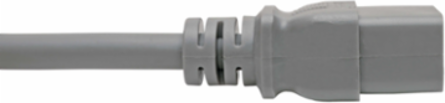 Hospital-Grade Power Cord 14 AWG, 6 ft., NEMA 6-15P to C19, 15A, 250V, Gray