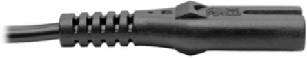European Power Cord C7 to Schuko 6 ft., 2.5A, 250V, 18 AWG, Black
