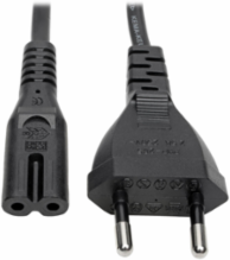 European Power Cord C7 to Schuko 6 ft., 2.5A, 250V, 18 AWG, Black