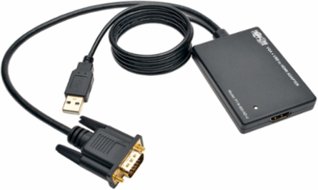 VGA to HDMI Converter Adapter, 1080p, USB Power, 3.3 ft Cable