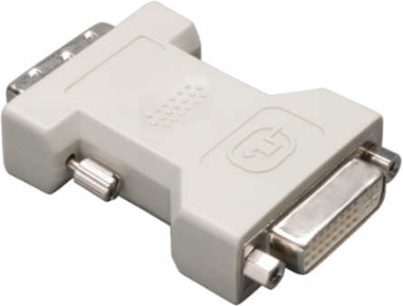 DVI-D Male to DVI-I Female Cable Adapter - Beige, Lifetime Warranty