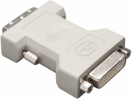 DVI-D Male to DVI-I Female Cable Adapter - Beige, Lifetime Warranty