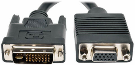 DVI-I Dual Link to VGA Adapter Cable, 8 Inch, 1920x1200 Resolutions