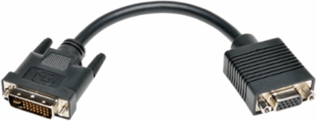 DVI-I Dual Link to VGA Adapter Cable, 8 Inch, 1920x1200 Resolutions
