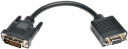 DVI-I Dual Link to VGA Adapter Cable, 8 Inch, 1920x1200 Resolutions
