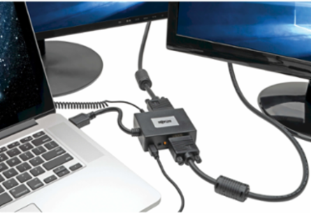 HDMI to VGA and Audio Adapter, 6 Inch, Black, Dual 3.5mm Audio Output